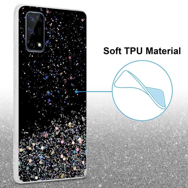 Deksel til Realme 7 4G med glitrende glitter