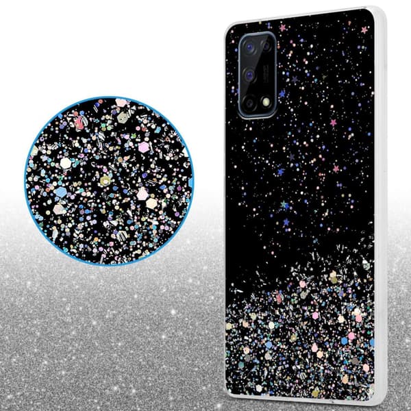 Deksel til Realme 7 4G med glitrende glitter