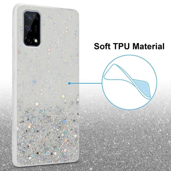 Deksel til Realme 7 4G med glitrende glitter