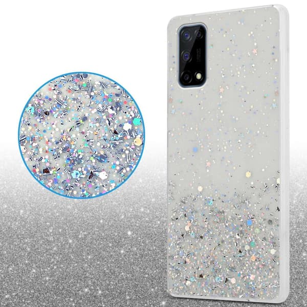 Deksel til Realme 7 4G med glitrende glitter