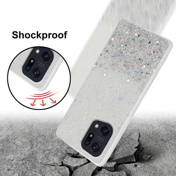 Deksel til Oppo FIND X5 PRO med glitrende glitter