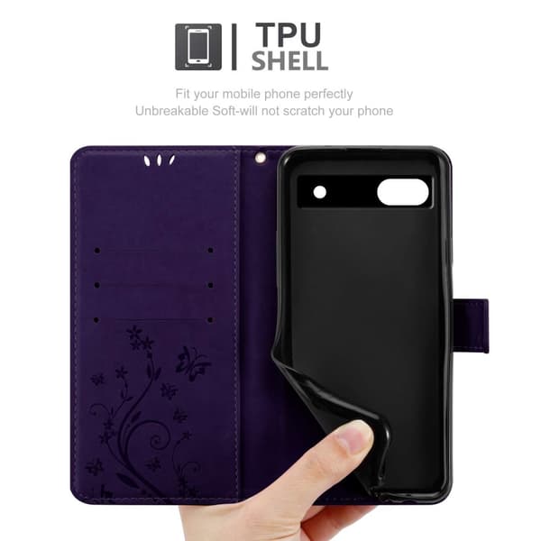 Google PIXEL 6A Pungetui Cover Blomster ()