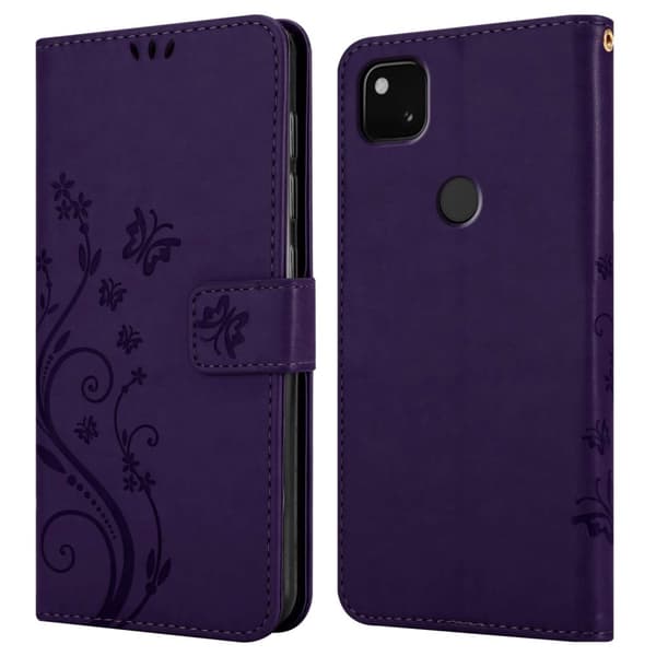 Google PIXEL 4A 5G Skal Fodral i blomdesign Mobilskydd Case Cover med magnetisk stängning, ståfunktion och kortplatser