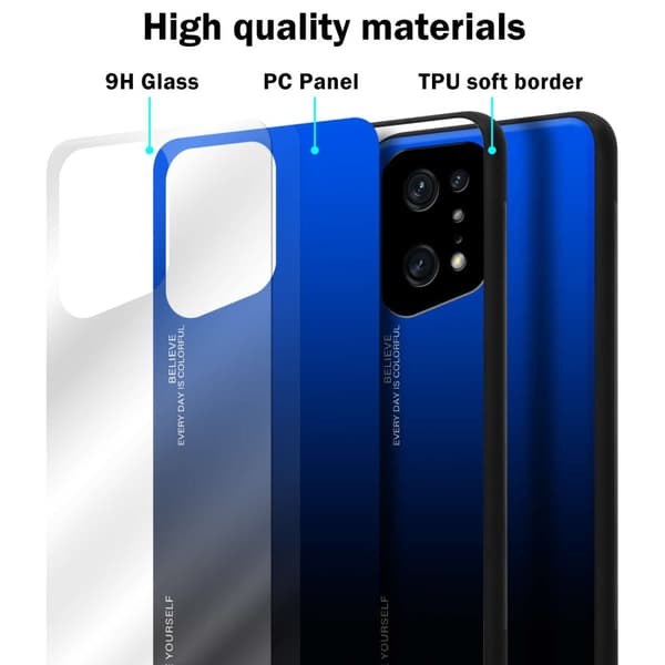 Oppo FIND X5 PRO Skal Fodral i två färger av TPU-silikon och baksida av härdat glas Case Cover Mobilskydd