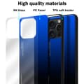 Miniatyrbild 6 av 6: iPhone 15 PRO Skal Fodral i två färger av TPU-silikon och baksida av härdat glas Case Cover Mobilskydd