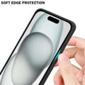 Miniatyrbild 4 av 6: iPhone 15 Skal Fodral i två färger av TPU-silikon och baksida av härdat glas Case Cover Mobilskydd