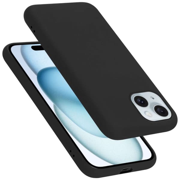 iPhone 15 Skal Fodral av flexibelt TPU-silikon Case Cover LIQUID Svart