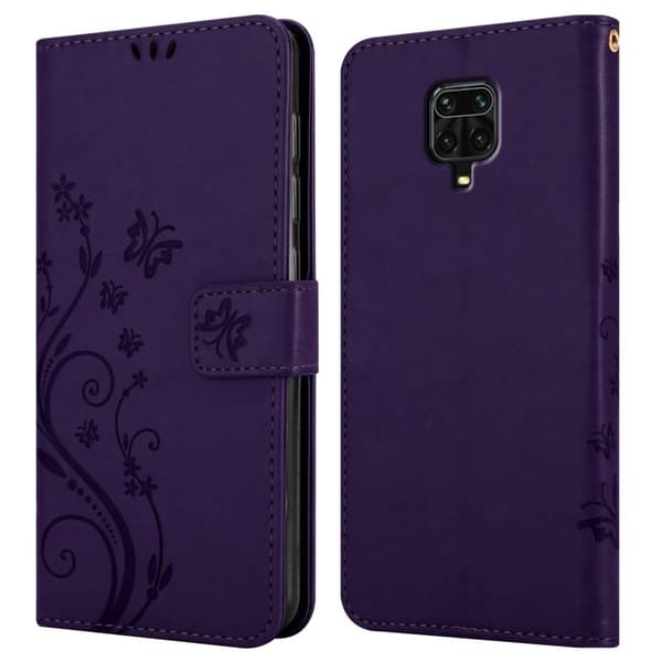 Xiaomi RedMi NOTE 9 PRO / NOTE 9S Skal Fodral i blomdesign Mobilskydd Case Cover med magnetisk stängning, ståfunktion och kortplatser