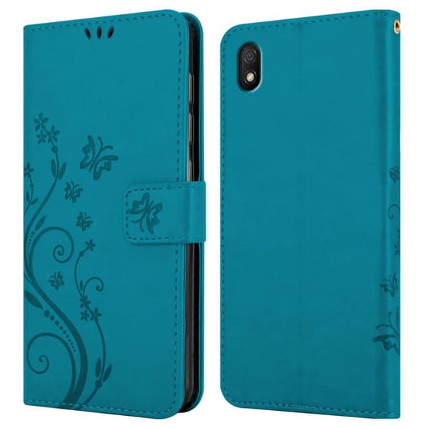 Xiaomi RedMi 9A / RedMi 9AT Skal Fodral i blomdesign Mobilskydd Case Cover med magnetisk stängning, ståfunktion och kortplatser