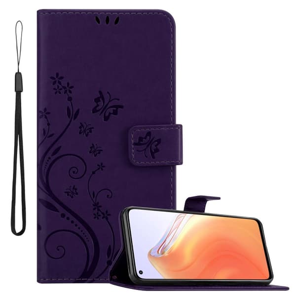 Xiaomi Mi 10T / Mi 10T PRO Pungetui Cover Blomster () Lilla