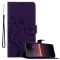 Miniatyrbild 1 av 7: Sony Xperia 10 II Skal Fodral i blomdesign Mobilskydd Case Cover med magnetisk stängning, ståfunktion och kortplatser