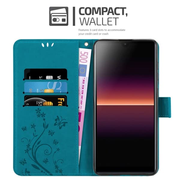 Sony Xperia L4 Pungetui Cover Blomster ()