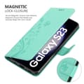 Miniatyrbild 4 av 7: Samsung Galaxy S23 Skal Fodral i blomdesign Mobilskydd Case Cover med magnetisk stängning, ståfunktion och kortplatser