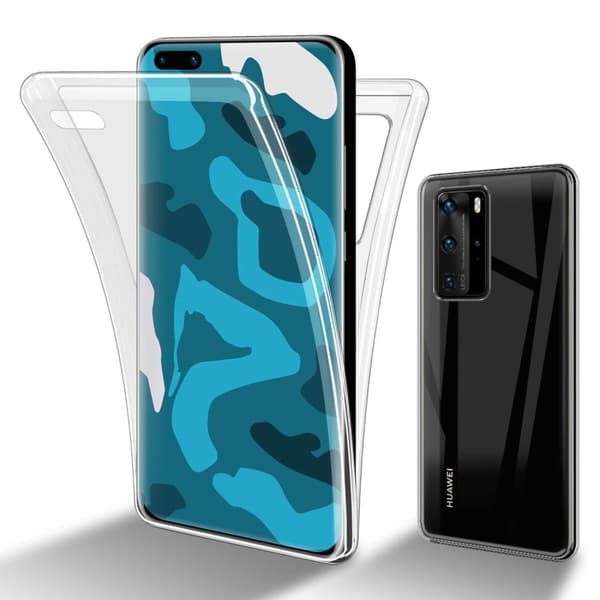 Deksel til Huawei P40 PRO / P40 PRO+ 360° helkroppsbeskyttelse Silikondeksel foran og bak, allroundbeskyttelse med skjermbeskyttelse