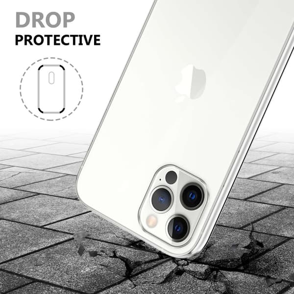 Deksel til iPhone 12 / 12 PRO 360° helkroppsbeskyttelse Silikondeksel foran og bak, allroundbeskyttelse med skjermbeskyttelse