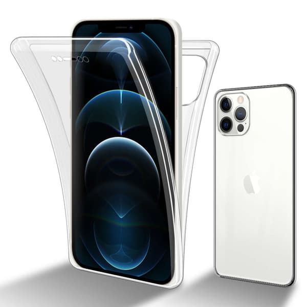 Deksel til iPhone 12 / 12 PRO 360° helkroppsbeskyttelse Silikondeksel foran og bak, allroundbeskyttelse med skjermbeskyttelse