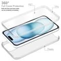 Miniatyrbilde 2 av 6: Deksel til iPhone 15 PLUS 360° helkroppsbeskyttelse Silikondeksel foran og bak, allroundbeskyttelse med skjermbeskyttelse