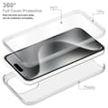 Miniatyrbilde 2 av 6: Deksel til iPhone 15 PRO 360° helkroppsbeskyttelse Silikondeksel foran og bak, allroundbeskyttelse med skjermbeskyttelse