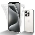 Miniatyrbilde 1 av 6: Deksel til iPhone 15 PRO 360° helkroppsbeskyttelse Silikondeksel foran og bak, allroundbeskyttelse med skjermbeskyttelse