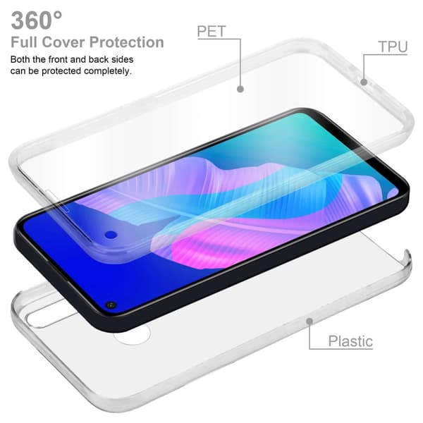 Huawei P40 LITE E Fodral Skal 360° Helkroppsskydd Skal på fram och baksidan, skydd runt om med mobilskydd för displayen