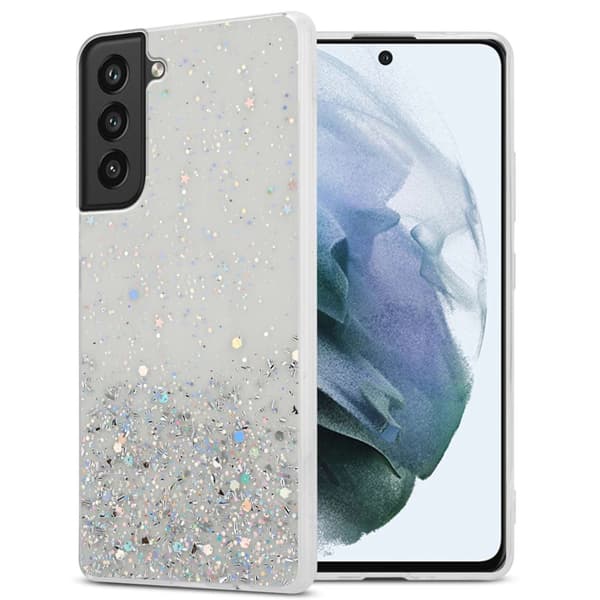 Samsung Galaxy S21 FE Skal Fodral Case Cover av flexibelt TPU-silikon med glittrande glitter