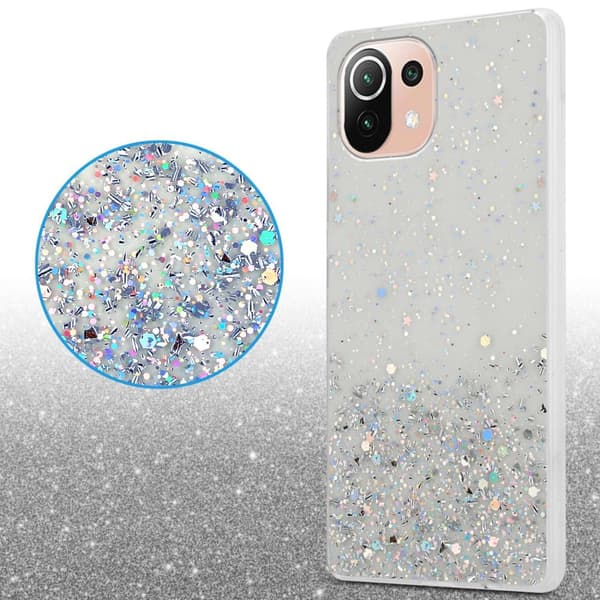 Xiaomi Mi 11 LITE (4G / 5G) / 11 LITE NE Skal Fodral Case Cover av flexibelt TPU-silikon med glittrande glitter