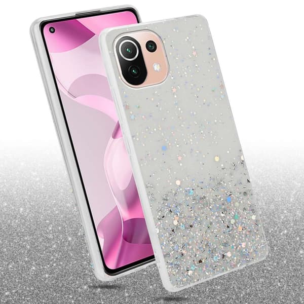 Xiaomi Mi 11 LITE (4G / 5G) / 11 LITE NE Skal Fodral Case Cover av flexibelt TPU-silikon med glittrande glitter