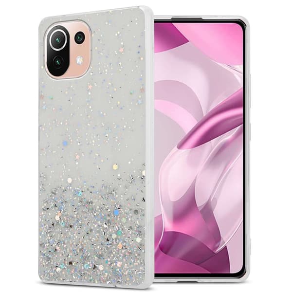 Xiaomi Mi 11 LITE (4G / 5G) / 11 LITE NE Skal Fodral Case Cover av flexibelt TPU-silikon med glittrande glitter