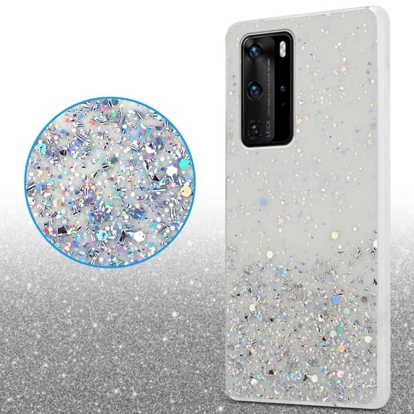 Huawei P40 PRO / P40 PRO+ Skal Fodral Case Cover av flexibelt TPU-silikon med glittrande glitter