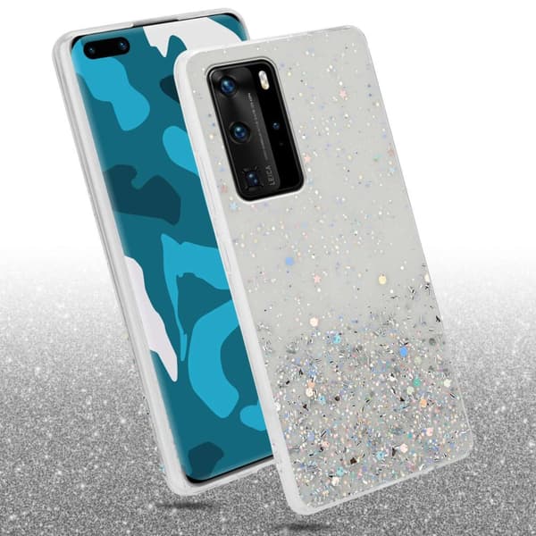 Huawei P40 PRO / P40 PRO+ Skal Fodral Case Cover av flexibelt TPU-silikon med glittrande glitter