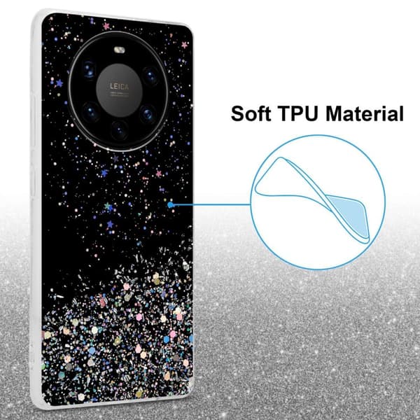 Huawei MATE 40 PRO Skal Fodral Case Cover av flexibelt TPU-silikon med glittrande glitter