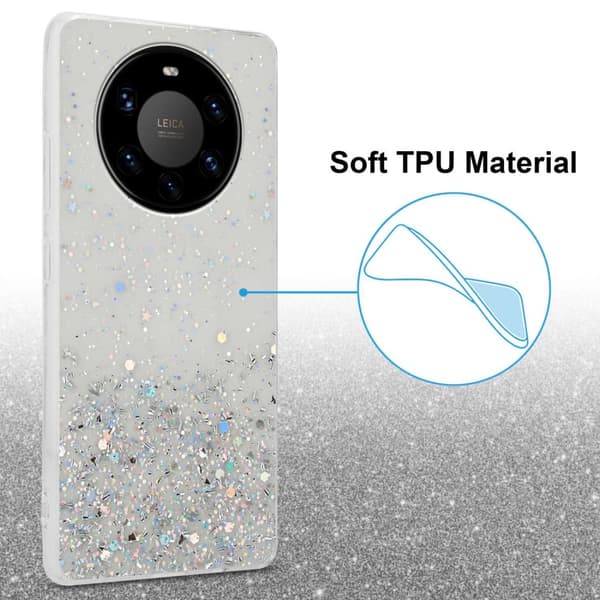 Huawei MATE 40 PRO Skal Fodral Case Cover av flexibelt TPU-silikon med glittrande glitter