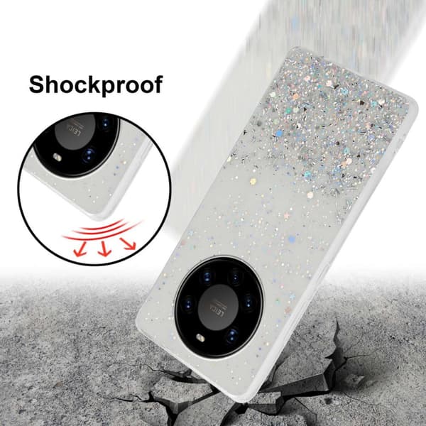 Huawei MATE 40 PRO Skal Fodral Case Cover av flexibelt TPU-silikon med glittrande glitter