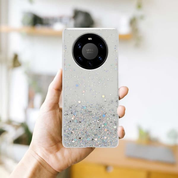 Huawei MATE 40 PRO Skal Fodral Case Cover av flexibelt TPU-silikon med glittrande glitter
