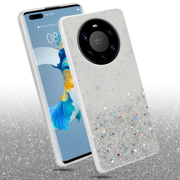 Huawei MATE 40 PRO Skal Fodral Case Cover av flexibelt TPU-silikon med glittrande glitter