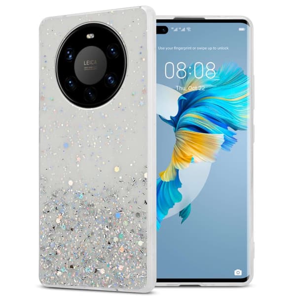 Huawei MATE 40 PRO Skal Fodral Case Cover av flexibelt TPU-silikon med glittrande glitter