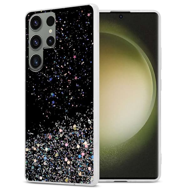 Samsung Galaxy S23 ULTRA Skal Fodral Case Cover av flexibelt TPU-silikon med glittrande glitter