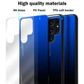 Miniatyrbild 6 av 6: Samsung Galaxy S23 ULTRA Skal Fodral i två färger av TPU-silikon och baksida av härdat glas Case Cover Mobilskydd