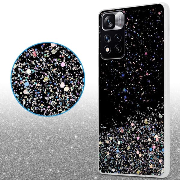Xiaomi RedMi NOTE 11 PRO+ Skal Fodral Case Cover av flexibelt TPU-silikon med glittrande glitter