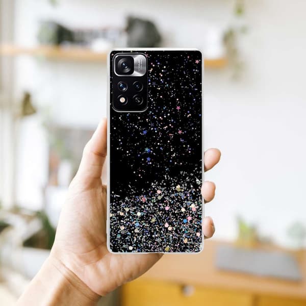 Xiaomi RedMi NOTE 11 PRO+ Skal Fodral Case Cover av flexibelt TPU-silikon med glittrande glitter