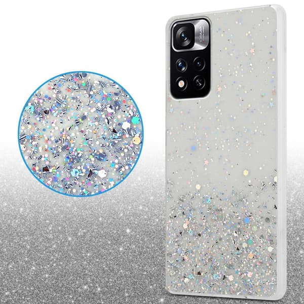 Xiaomi RedMi NOTE 11 PRO+ Skal Fodral Case Cover av flexibelt TPU-silikon med glittrande glitter