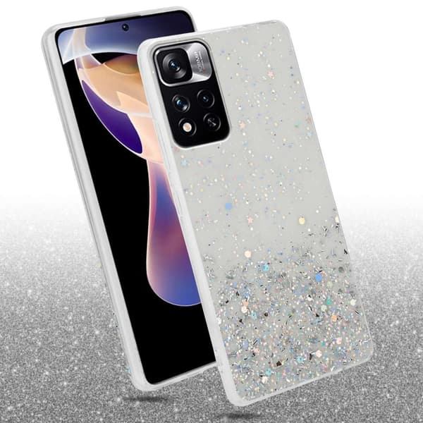 Xiaomi RedMi NOTE 11 PRO+ Skal Fodral Case Cover av flexibelt TPU-silikon med glittrande glitter