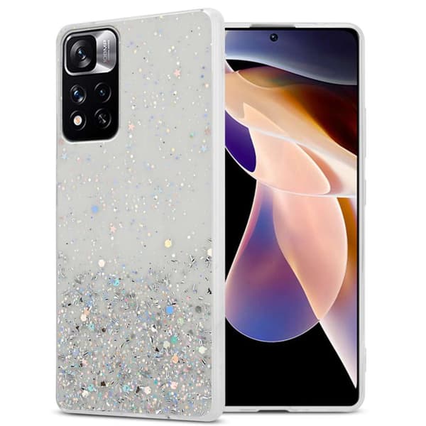 Xiaomi RedMi NOTE 11 PRO+ Skal Fodral Case Cover av flexibelt TPU-silikon med glittrande glitter