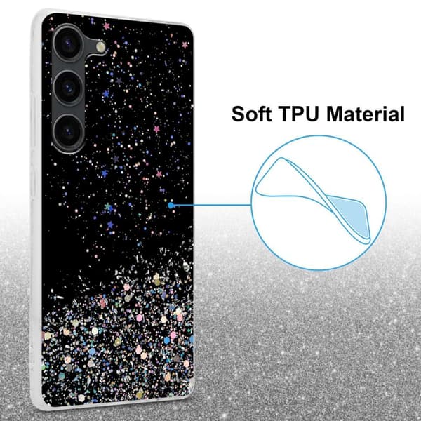Deksel til Samsung Galaxy S23 med glitrende glitter
