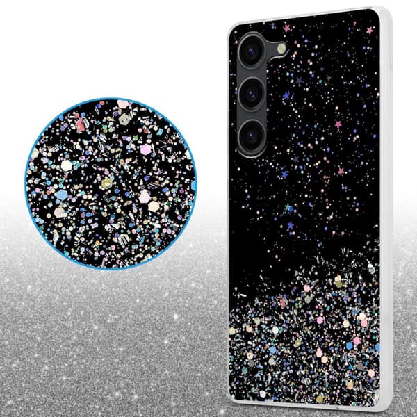 Deksel til Samsung Galaxy S23 med glitrende glitter