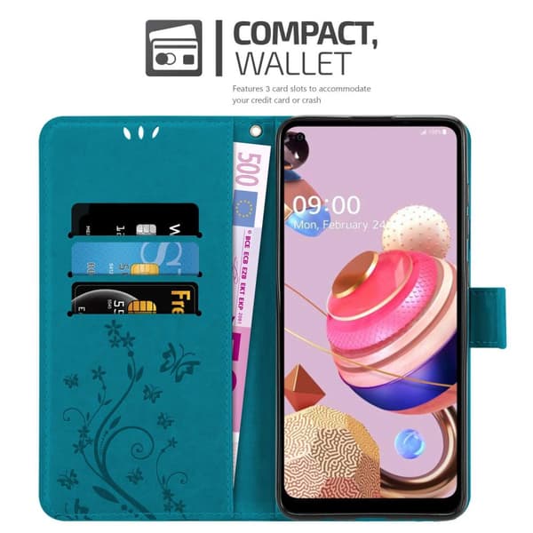 LG K51S Pungetui Cover Blomster ()