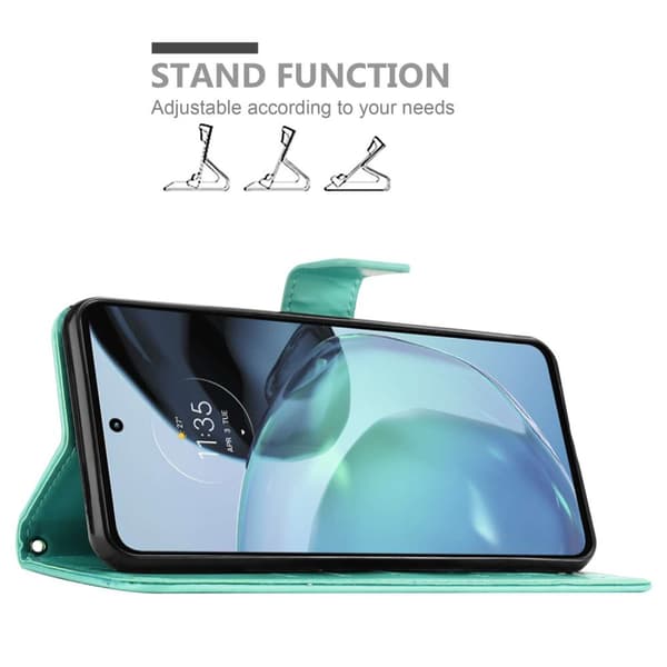 Motorola MOTO G 5G PLUS Skal Fodral i blomdesign Mobilskydd Case Cover med magnetisk stängning, ståfunktion och kortplatser