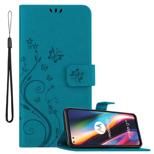 Motorola MOTO G 5G PLUS Skal Fodral i blomdesign Mobilskydd Case Cover med magnetisk stängning, ståfunktion och kortplatser