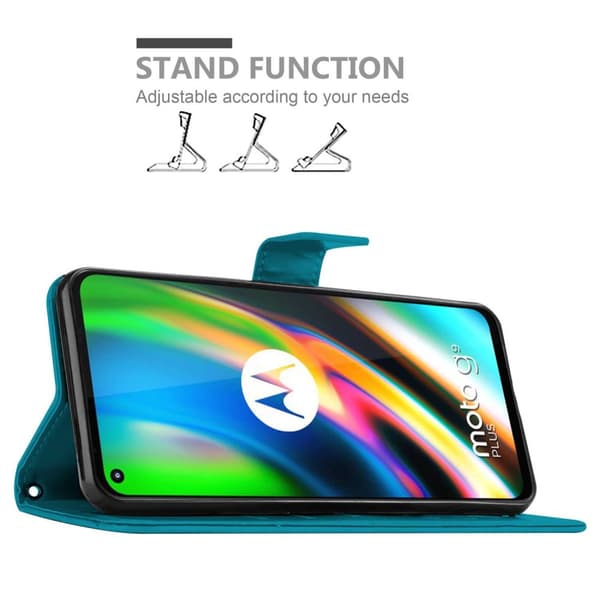 Motorola MOTO G 5G PLUS Skal Fodral i blomdesign Mobilskydd Case Cover med magnetisk stängning, ståfunktion och kortplatser