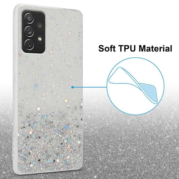 Samsung Galaxy A72 4G / 5G Skal Fodral Case Cover av flexibelt TPU-silikon med glittrande glitter